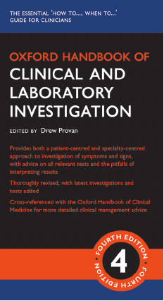 Cover of Oxford Handbook of Clinical and Laboratory Investigation (PREVIOUS EDITION)