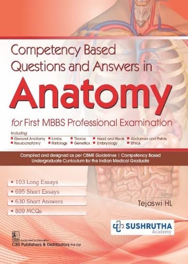 Cover of Competency Based Questions and Answers in Anatomy: for First MBBS Professional Examination